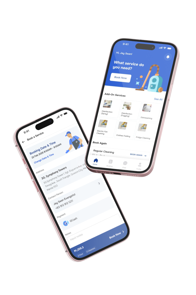Cleaning App Screenshot